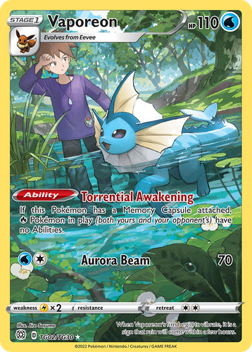 Pokemon vaporeon tg02 tg30 - pokemon,
